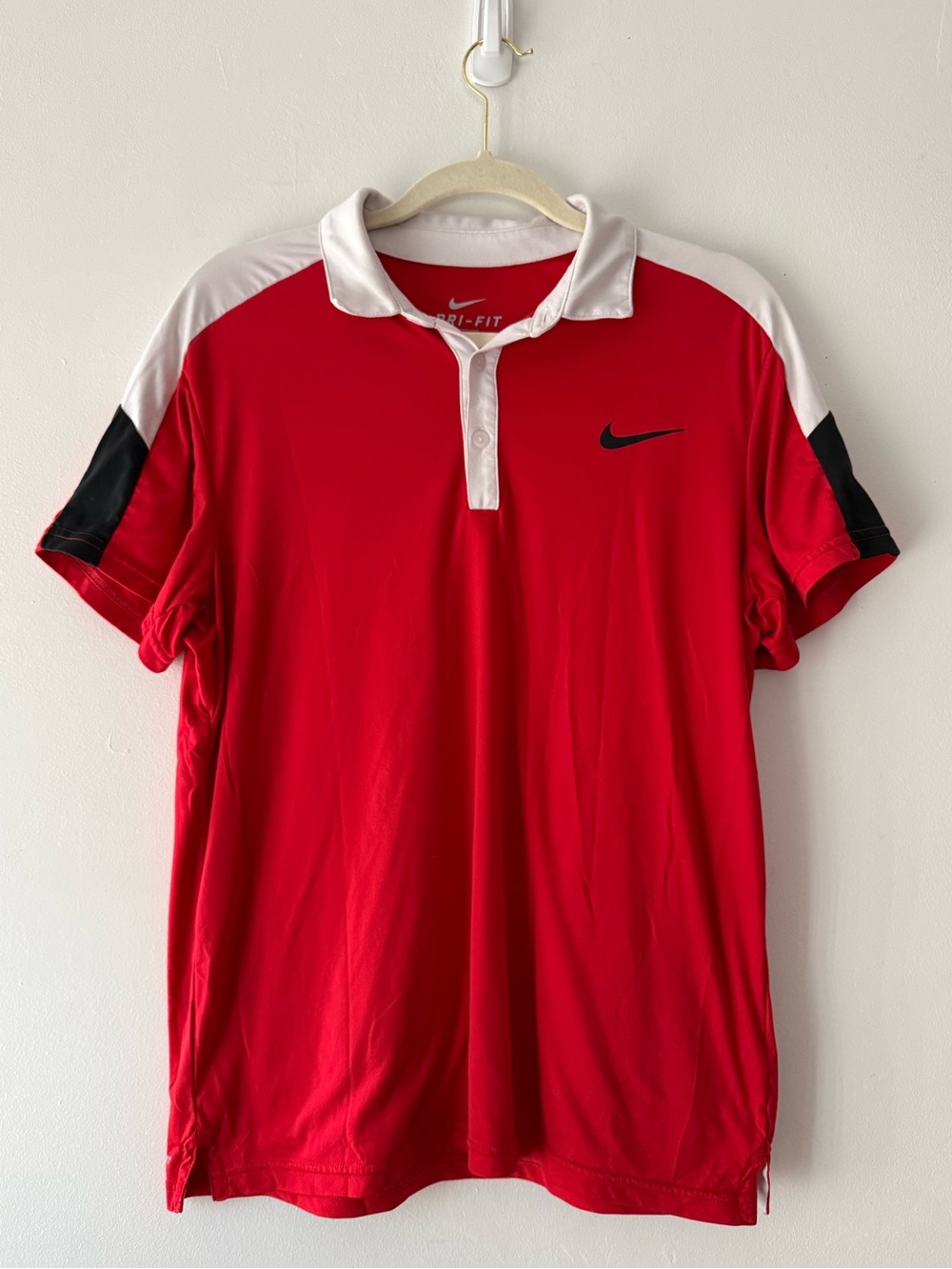Nike Red, White & Black Men's Performance Polo